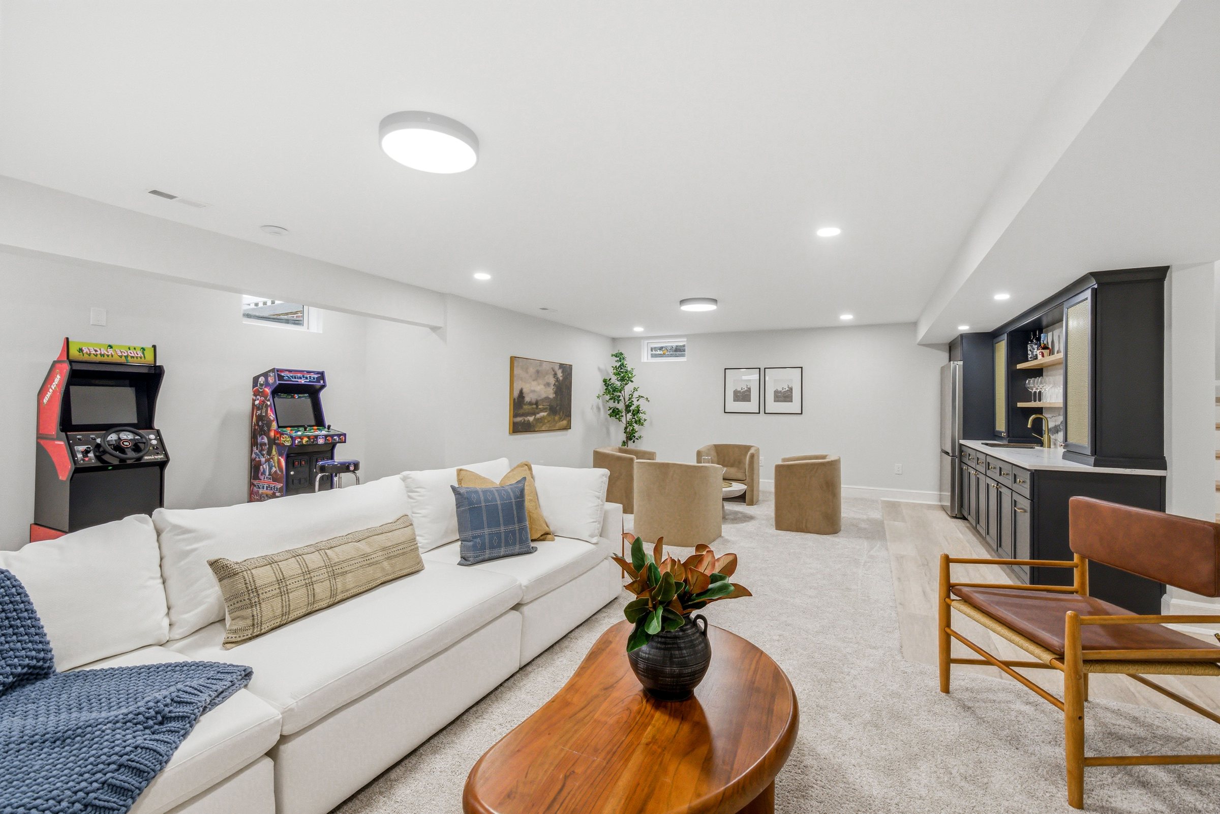 110 Basement Rec Room Staged